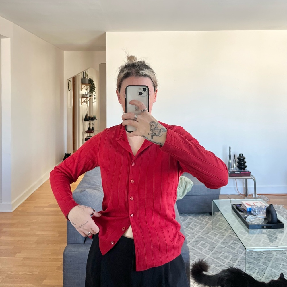 vintage 90’s ribbed cardigan